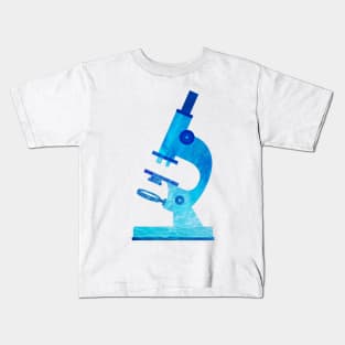 Lightning Blue Microscope Kids T-Shirt